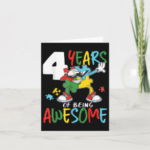 Tarjeta Cumpleaños de niños autistas de 4 años Chica autis