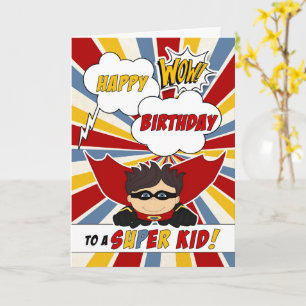 Tarjeta Cumpleaños de niños super divertido libro de histo