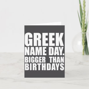 Tarjeta Cumpleaños de nombre griego más grande que el cump