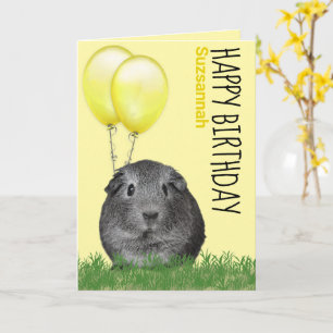 Tarjeta Cumpleaños de Nombre Personalizado Conejillo de In