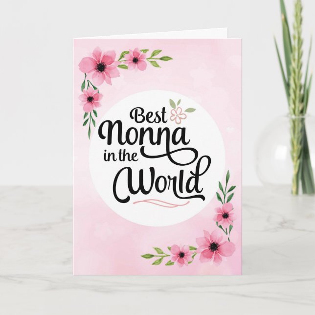 Tarjeta Cumpleaños de Nonna - el mejor Nonna en el mundo (Anverso)