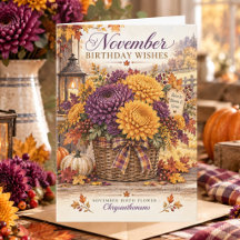 Cumpleaños de noviembre Flor de nacimiento Crisant