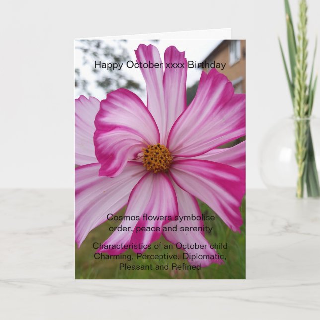 Tarjeta Cumpleaños de Octubre (Anverso)