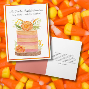Tarjeta Cumpleaños de octubre de un compañero de trabajo: