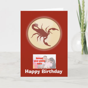 Tarjeta Cumpleaños de octubre noviembre del escorpión con