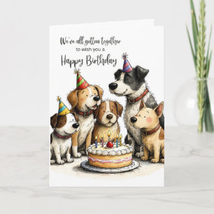 Tarjeta Cumpleaños de oficina de todos nosotros los perros