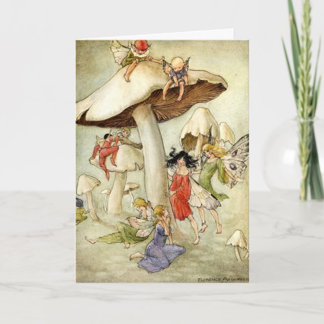 Tarjeta Cumpleaños de 'On Mushroom Hill' (Anverso)