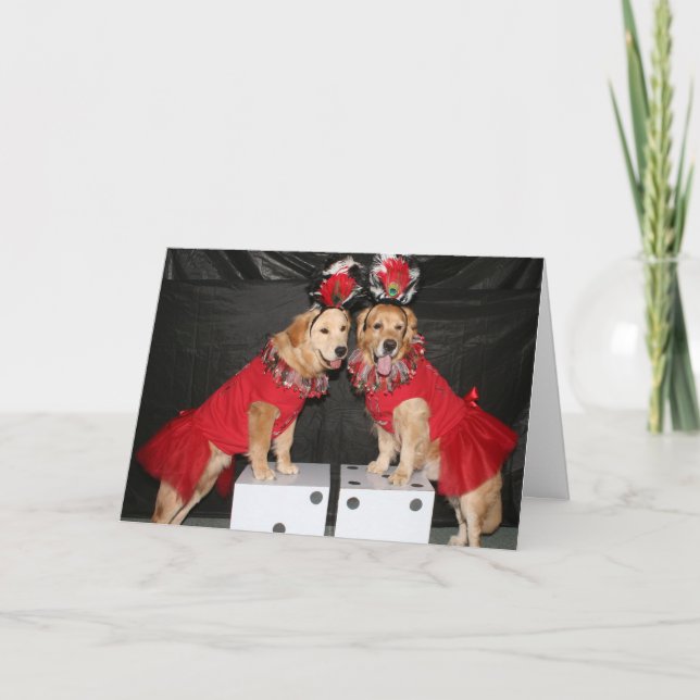 Tarjeta Cumpleaños de oro de los coristas de Las Vegas (Anverso)