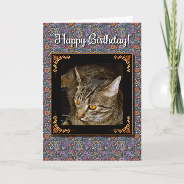 Tarjeta Cumpleaños de oro de los ojos (Anverso)