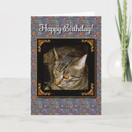 Tarjeta Cumpleaños de oro de los ojos