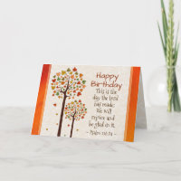Cumpleaños de Otoño Inspirador Biblia Salmo 118:24