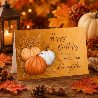 Tarjeta Cumpleaños de Otoño para mi Maravillosa Hija