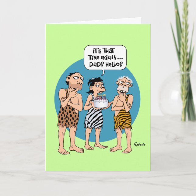 Tarjeta Cumpleaños de padre mayor y humorístico (Anverso)