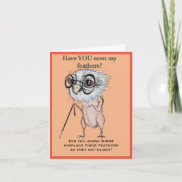 Tarjeta cumpleaños de pájaro