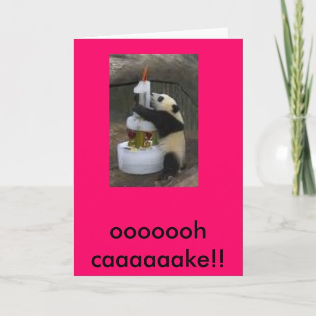 Tarjeta cumpleaños de panda (Anverso)