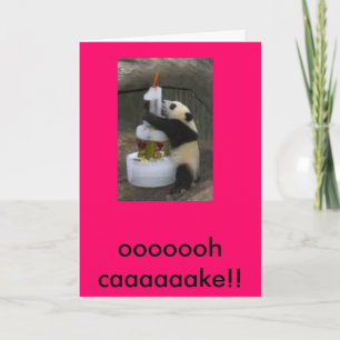 Tarjeta cumpleaños de panda