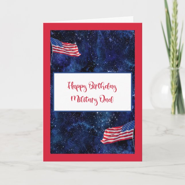 Tarjeta Cumpleaños de papá en el ejército (Anverso)