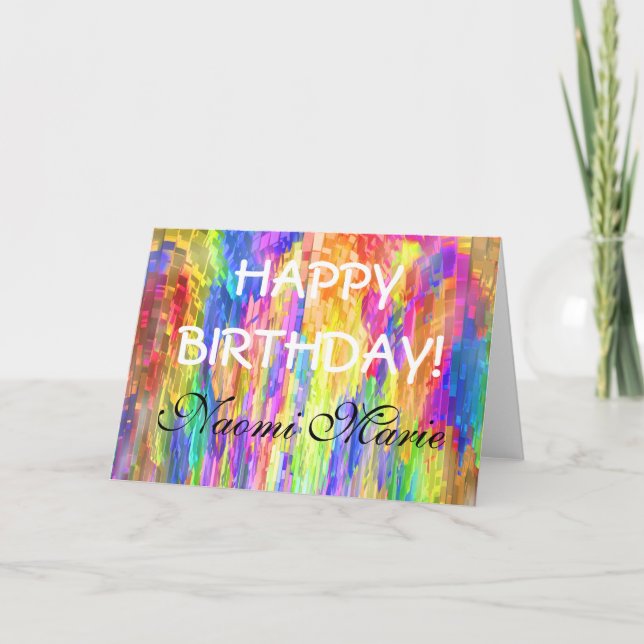 Tarjeta Cumpleaños de Pastel Icicles (Anverso)