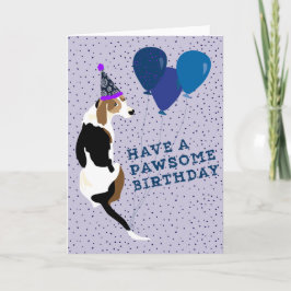 Tarjeta Cumpleaños de Pawsome del Coonhound del caminante