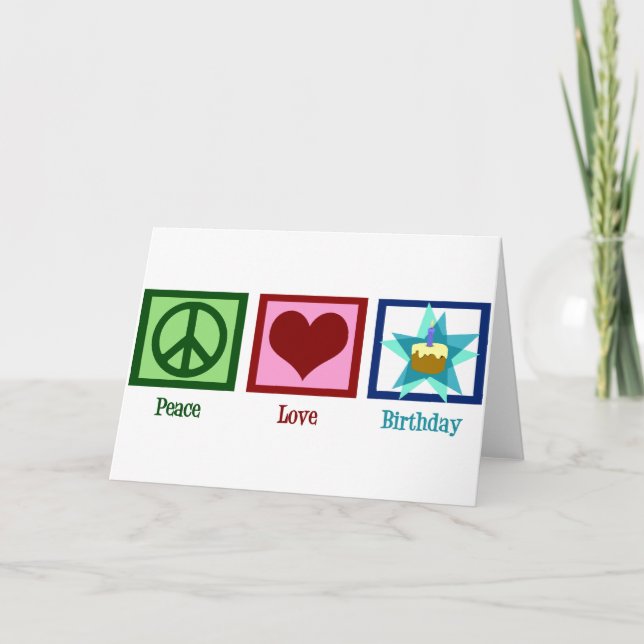 Tarjeta Cumpleaños de Paz Amor (Anverso)