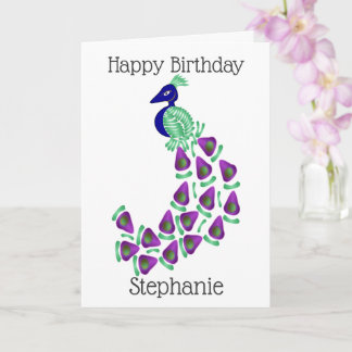 Tarjeta Cumpleaños de Peacock