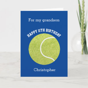 Tarjeta Cumpleaños de Pelota de Tenis Azul