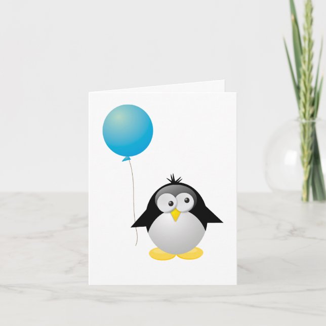 Tarjeta Cumpleaños de Penguin (Anverso)