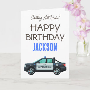 Tarjeta Cumpleaños de pequeño oficial de policía   Persona