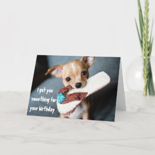 Tarjeta Cumpleaños de Perro Chihuahua Cachorro Adorable de