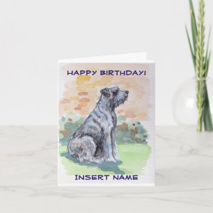 Tarjeta Cumpleaños de Perro Cute Terrier