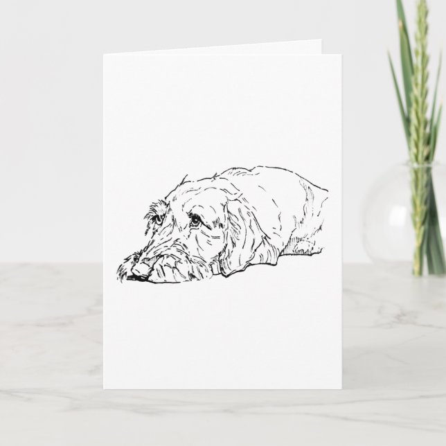 Tarjeta Cumpleaños de perro, Dachshund de pelo duro - Lind (Anverso)