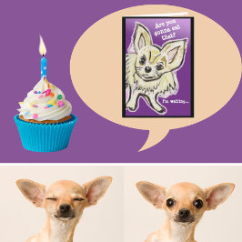 Tarjeta cumpleaños de perro divertido