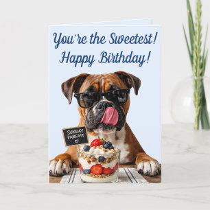 Tarjeta Cumpleaños de perro lindo y dulces