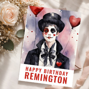 Tarjeta Cumpleaños de personaje mimo elegante