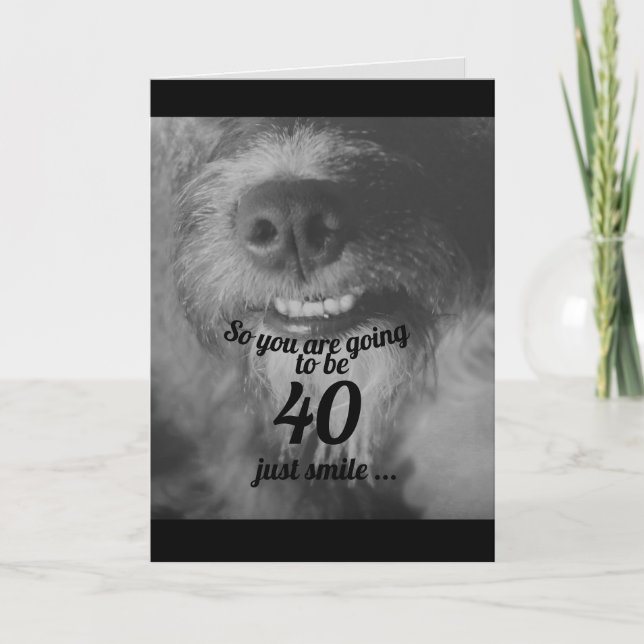 Tarjeta cumpleaños de personalizado de humor de perro dive (Anverso)