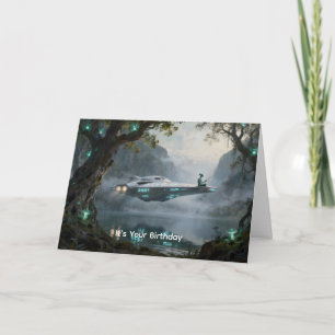 Tarjeta Cumpleaños de pesca alienígena