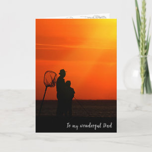 Tarjeta cumpleaños de pesca para papá