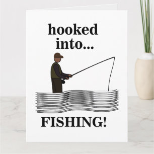 Tarjeta Cumpleaños de pescador de pesca