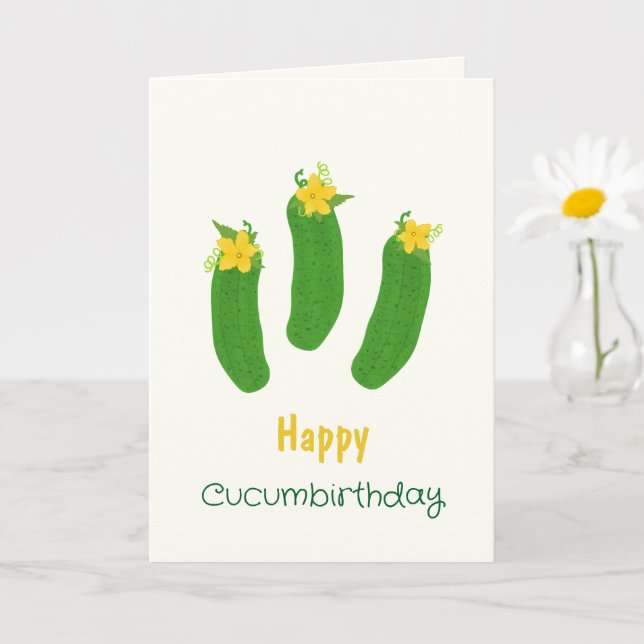 Tarjeta Cumpleaños de Pickle & Fresh Collection (Planta pequeña)
