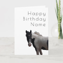 Tarjeta Cumpleaños de Piebald Pony Deco