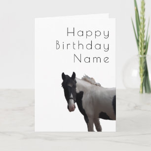 Tarjeta Cumpleaños de Piebald Pony Deco