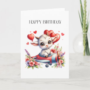 Tarjeta Cumpleaños de Piloto de Cabra