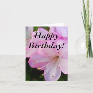 Tarjeta Cumpleaños de Pink Azaleas