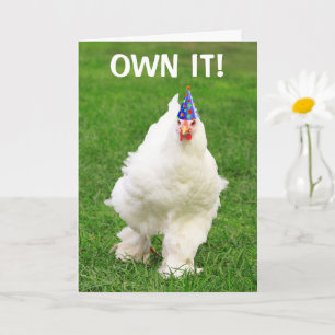 Tarjeta Cumpleaños de Pollo con Confianza