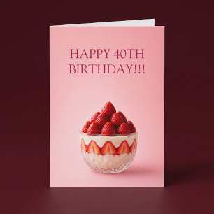 Tarjeta Cumpleaños de postre de fresa