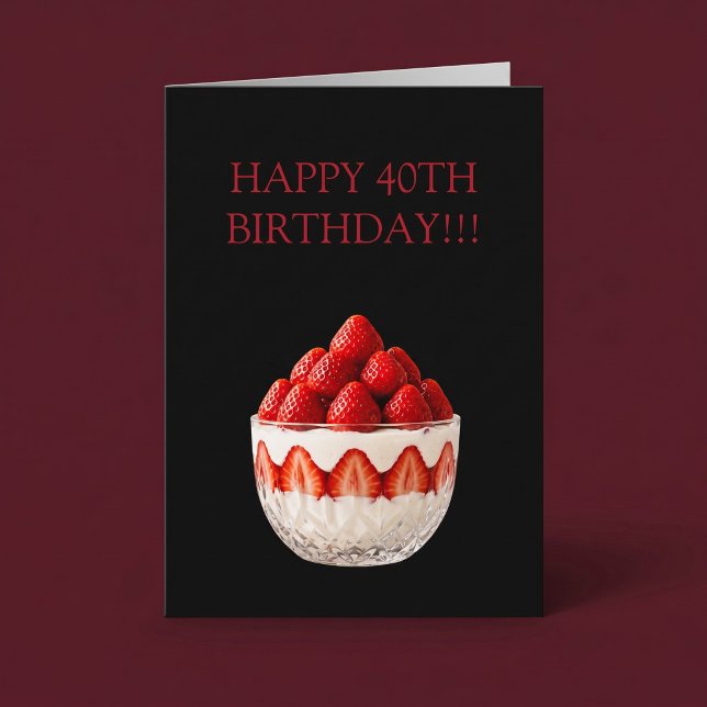 Tarjeta Cumpleaños de postre de fresa (Subido por el creador)