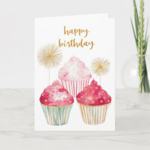 Tarjeta Cumpleaños de Pretty Cupcake