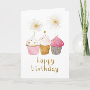 Tarjeta Cumpleaños de Pretty Cupcake