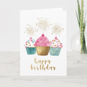 Tarjeta Cumpleaños de Pretty Cupcake