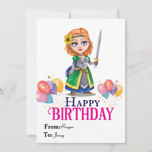 Tarjeta Cumpleaños de Princesa 